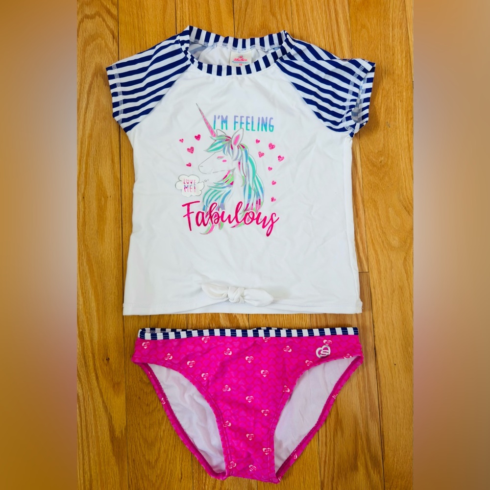 Brand new Skechers kids rashguard swim set size 10